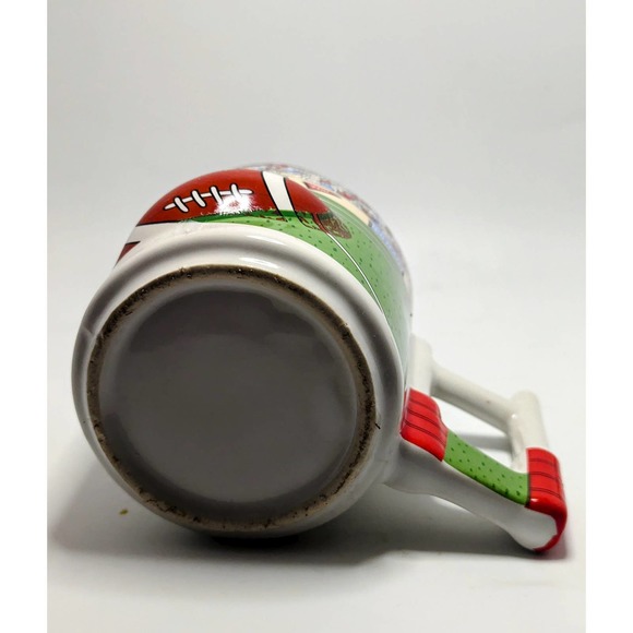 Football Ceramic Coffee Tea Mug 3D Field Goal Post Handle Sports Fan Emson - Picture 4 of 5